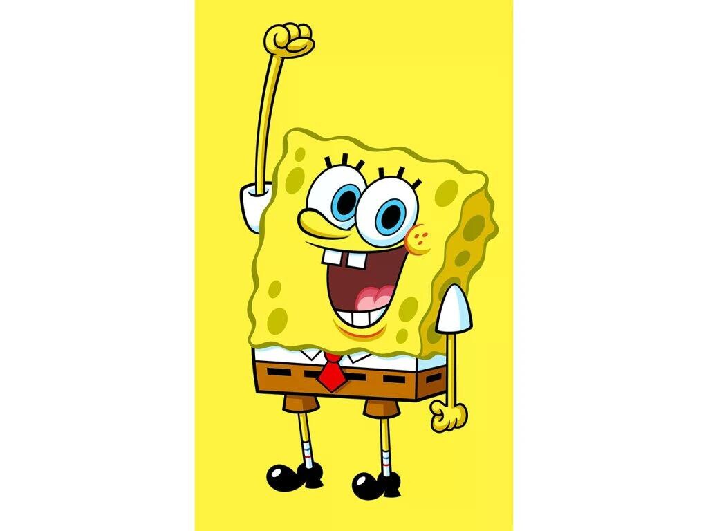 Carbotex Bavlněný froté ručníček 30x50 cm - Sponge Bob Žlutý jako Houba