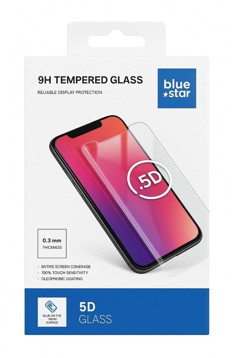 Tvrzené sklo Blue Star Samsung A17 5D černé 142213