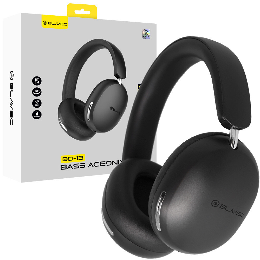 Bezdrátová sluchátka Blavec Over-ear BO-13 Bass Aceonix ANC (BO13-B) black