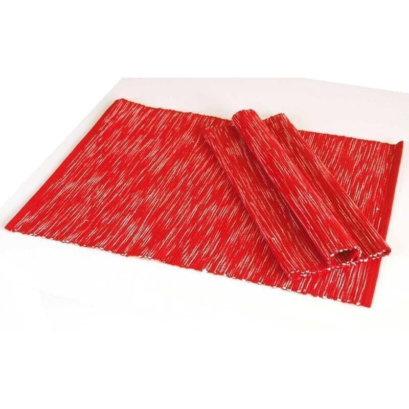 Prostírání bavlněné, Melír červený 40 x 120 cm