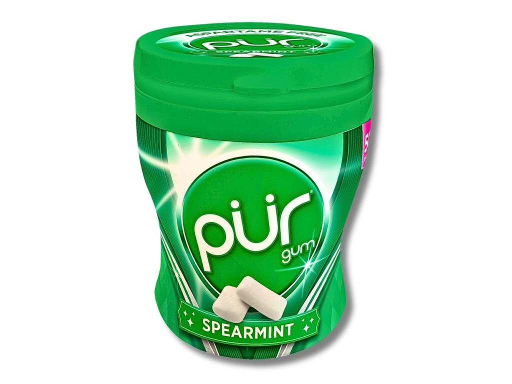 PÜR Xylitolové Žvýkačky, Spearmint, 50 ks