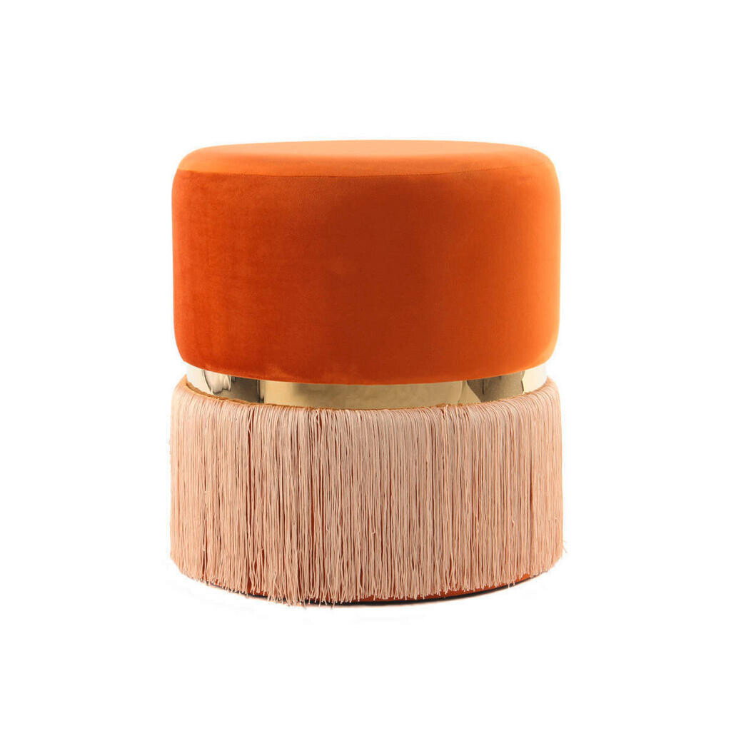 XXXL TABURET, kov, textil, kompozitní dřevo, 41/44,5/41 cm