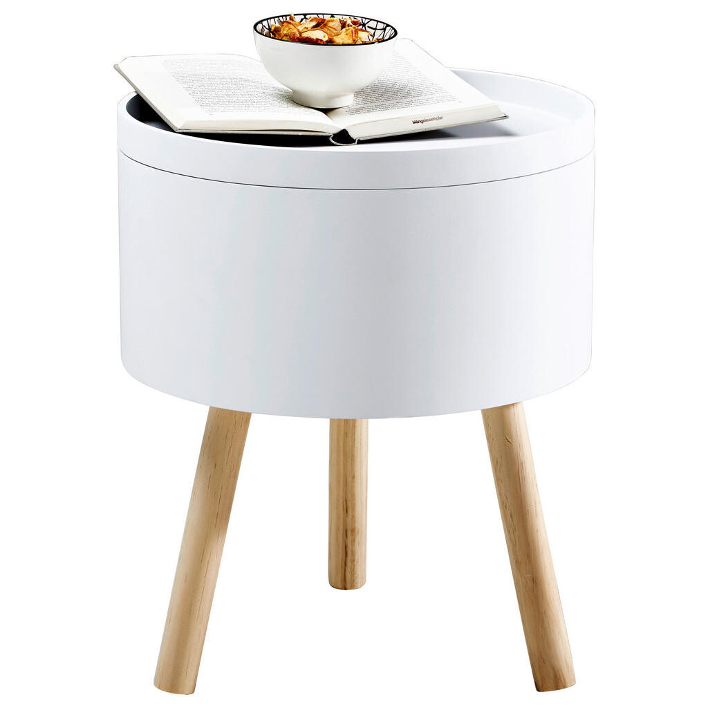 XXXL ODKLÁDACÍ STOLEK, pinie, bílá