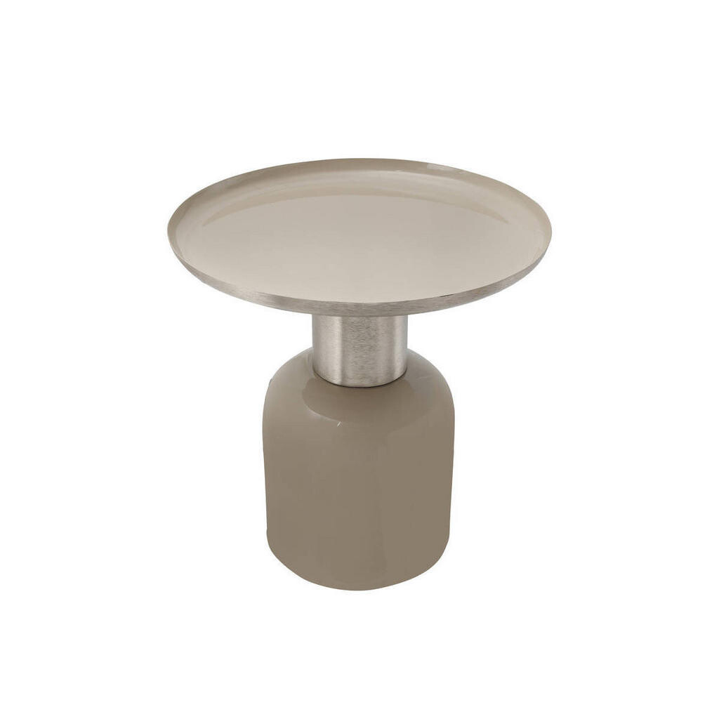 XXXL ODKLÁDACÍ STOLEK, barvy stříbra, šedohnědá