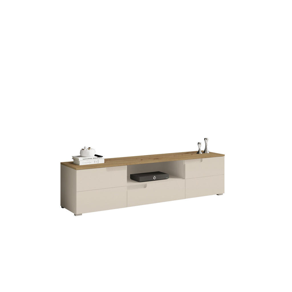 home24 NÍZKÁ KOMODA, kašmírová, dub artisan, 165/42/40 cm