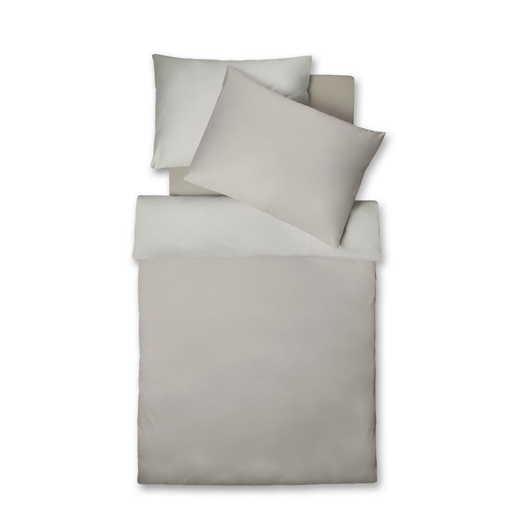 Fleuresse POVLEČENÍ, flanel, světle šedá, šedobéžová, 140/220 cm