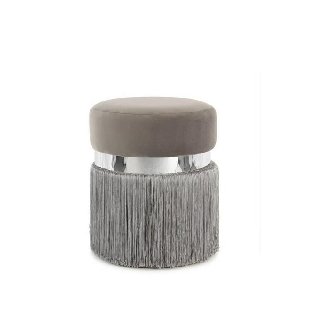 XXXL TABURET, kov, textil, kompozitní dřevo, 38/45/38 cm