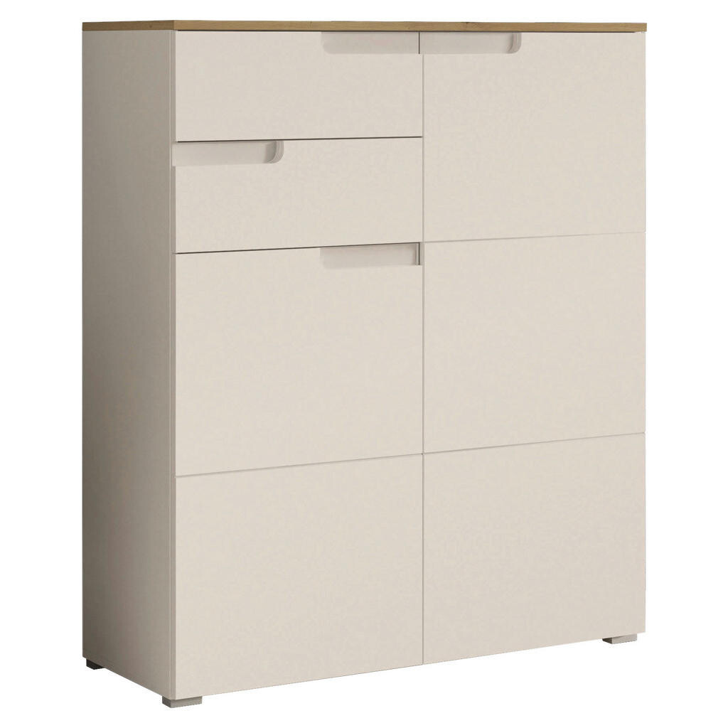 home24 KOMODA, kašmírová, dub artisan, 100/119/40 cm