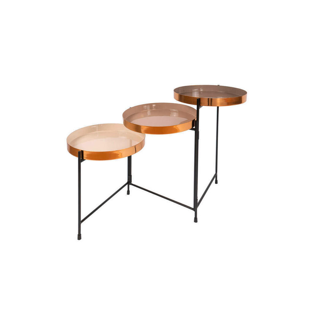 XXXL ODKLÁDACÍ STOLEK, krémová, černá