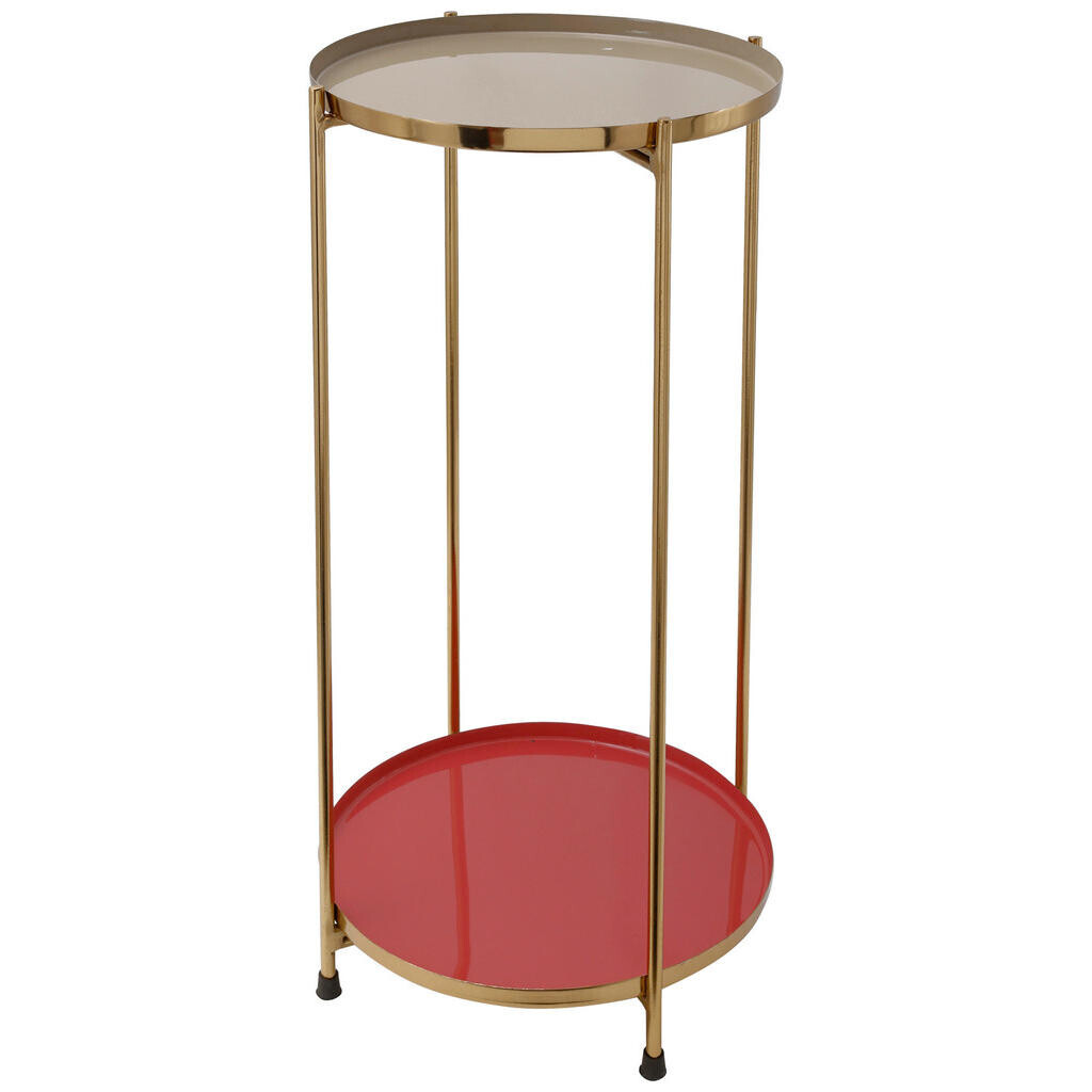 MID.YOU ODKLÁDACÍ STOLEK, šedohnědá, korály