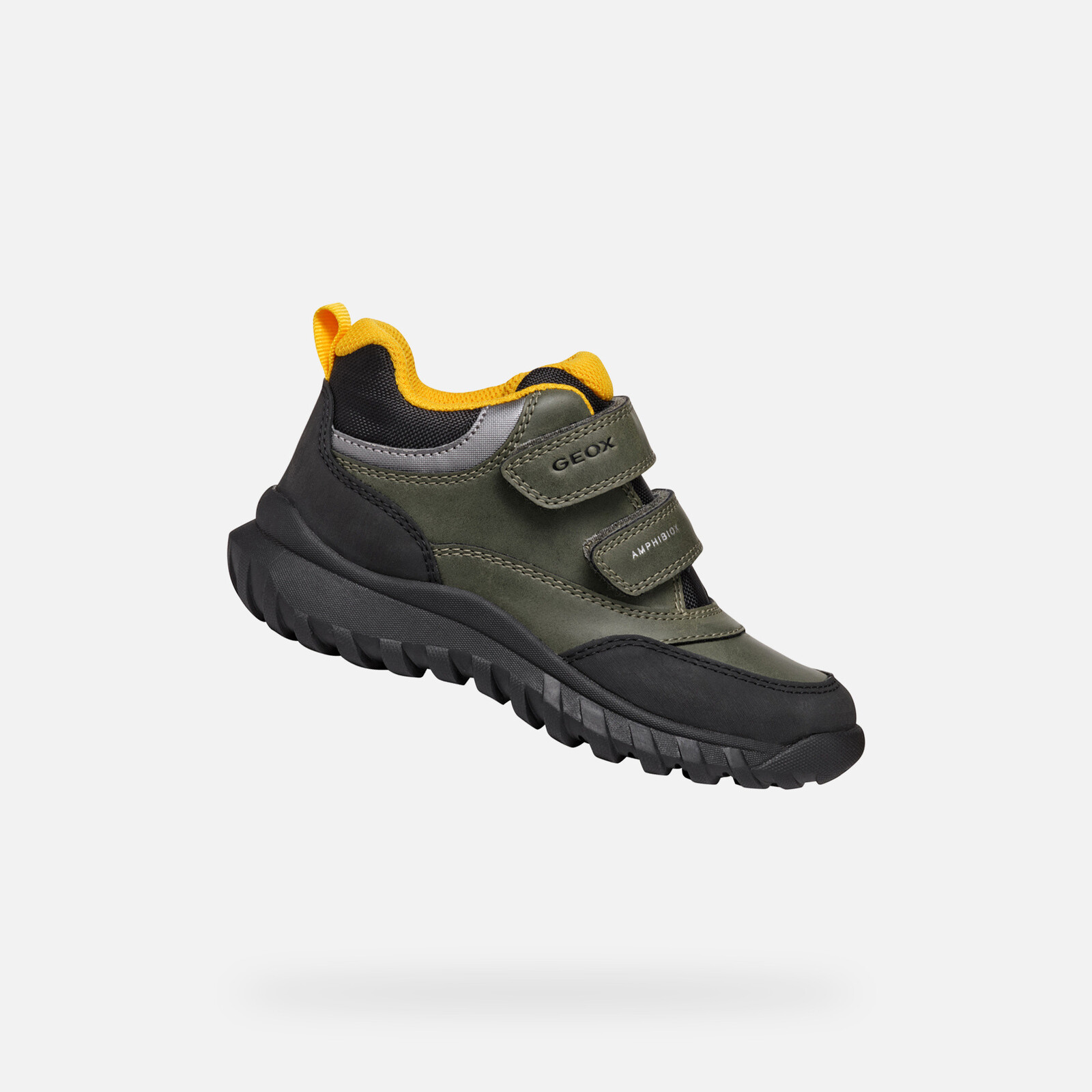 Khaki chlapecká kotníková obuv Geox Simbyos ABX - Kluci