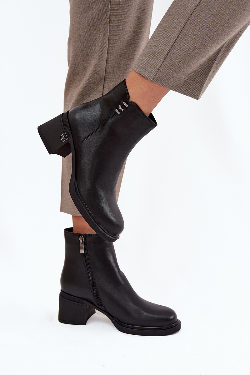 Kožené Zateplené Dámské Kotníkové Boty na Klín Vinceza