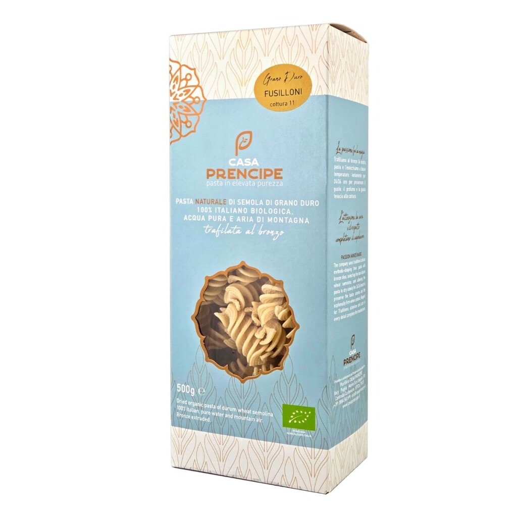 Italské BIO těstoviny FUSILLONI 500 g Casa Prencipe