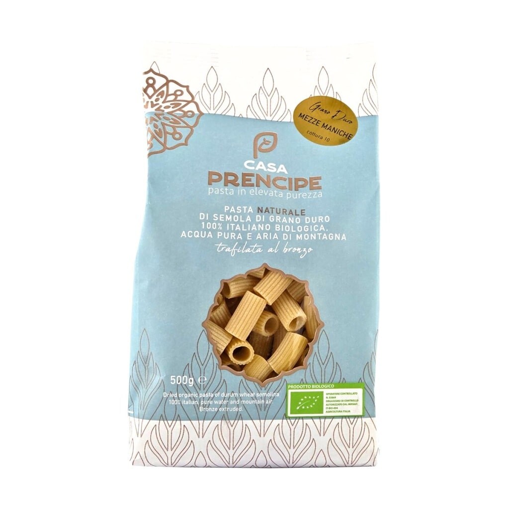 Italské BIO těstoviny MEZZE MANICHE 500 g Casa Prencipe