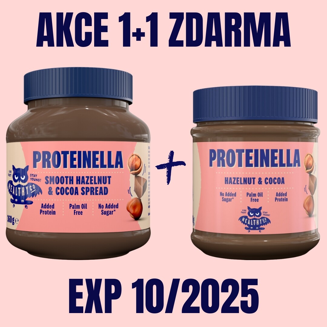 HealthyCo Proteinella lískový oříšek 360 g + 200 g EXP 10/2025 1+1 ZDARMA