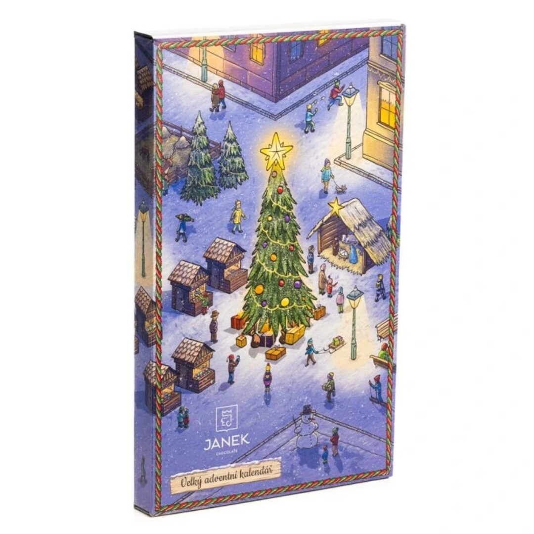 Janek Velký dětský čokoládový adventní kalendář 450 g