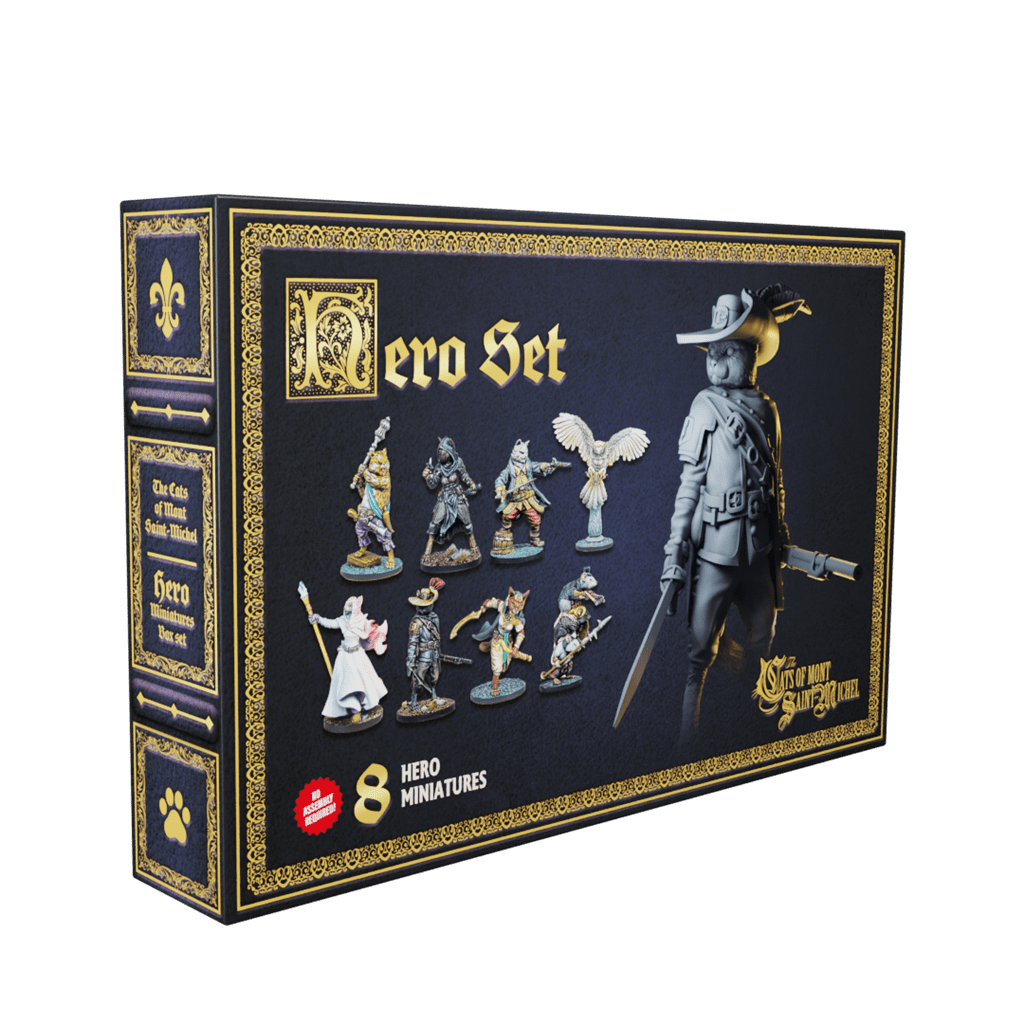 RAYBOX Games The Cats of Mont Saint Michel Hero Miniatures Set