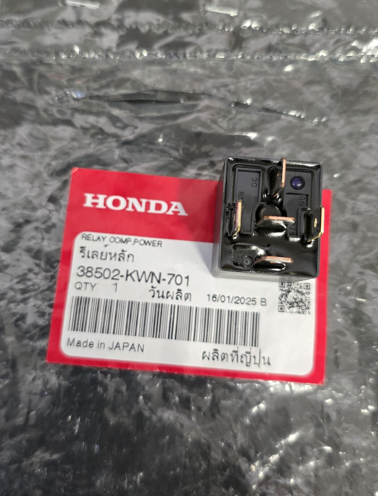 Startovací relé OEM Honda SH, PCX, Forza, Vision 38502kwn701
