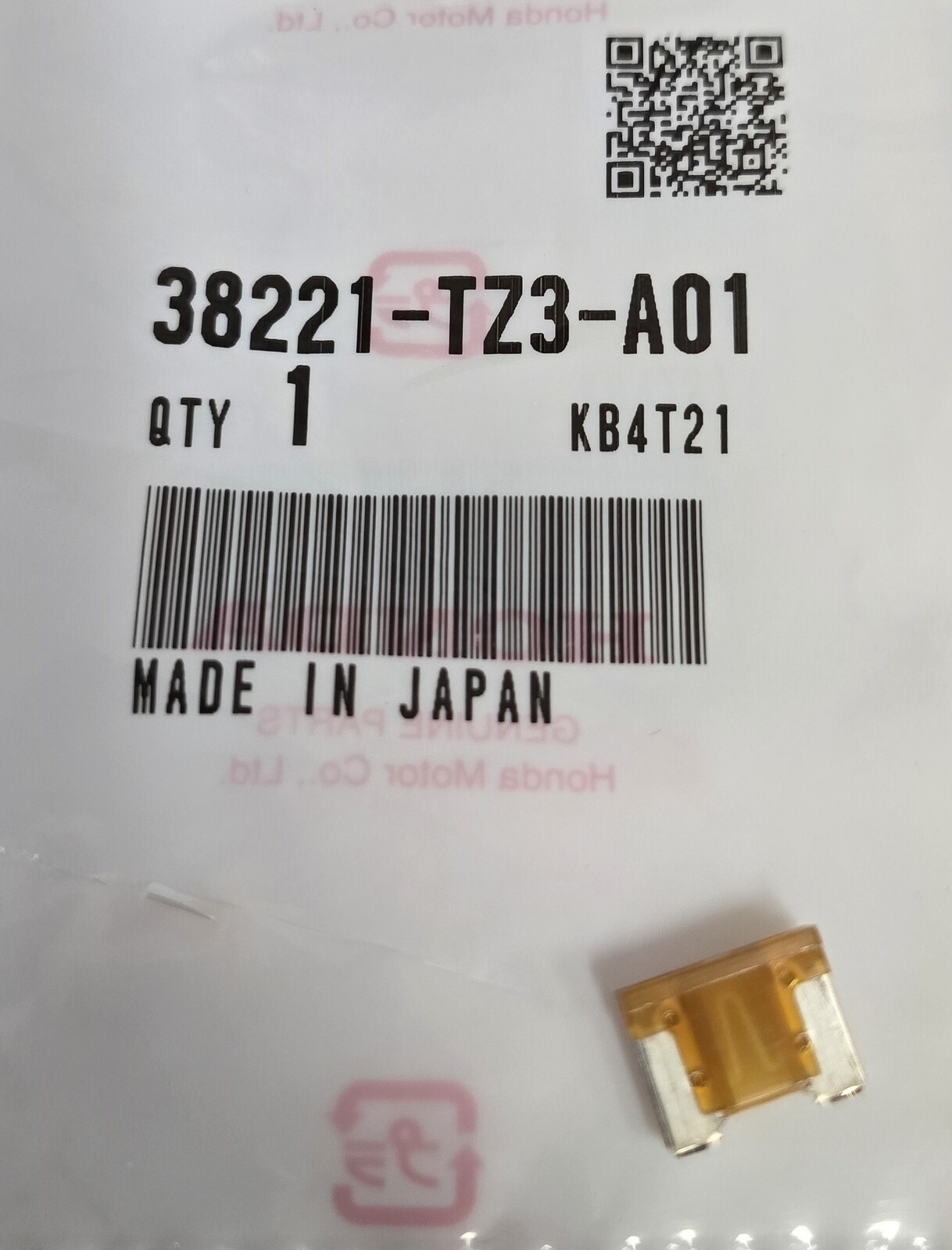 Pojistka plochá Mini 5A světle hnědá OEM Honda 38221TZ3A01