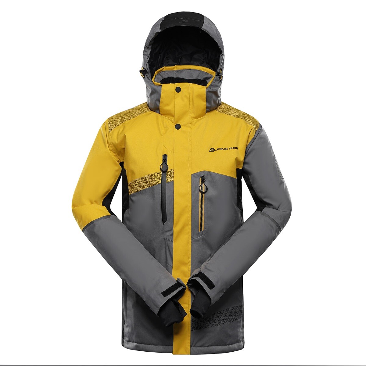 Pánská bunda alpine pro dear 2  žlutá/šedá xs