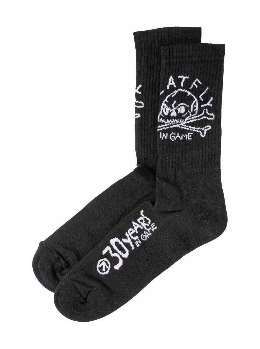 Ponožky meatfly milliondollarskull černá m