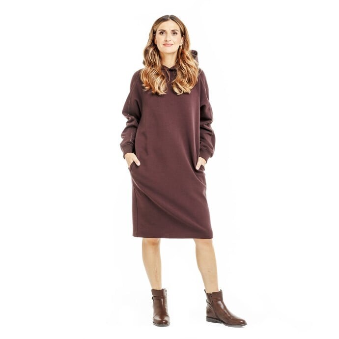 Bushman Dámské šaty s kapucí Katla, burgundy S