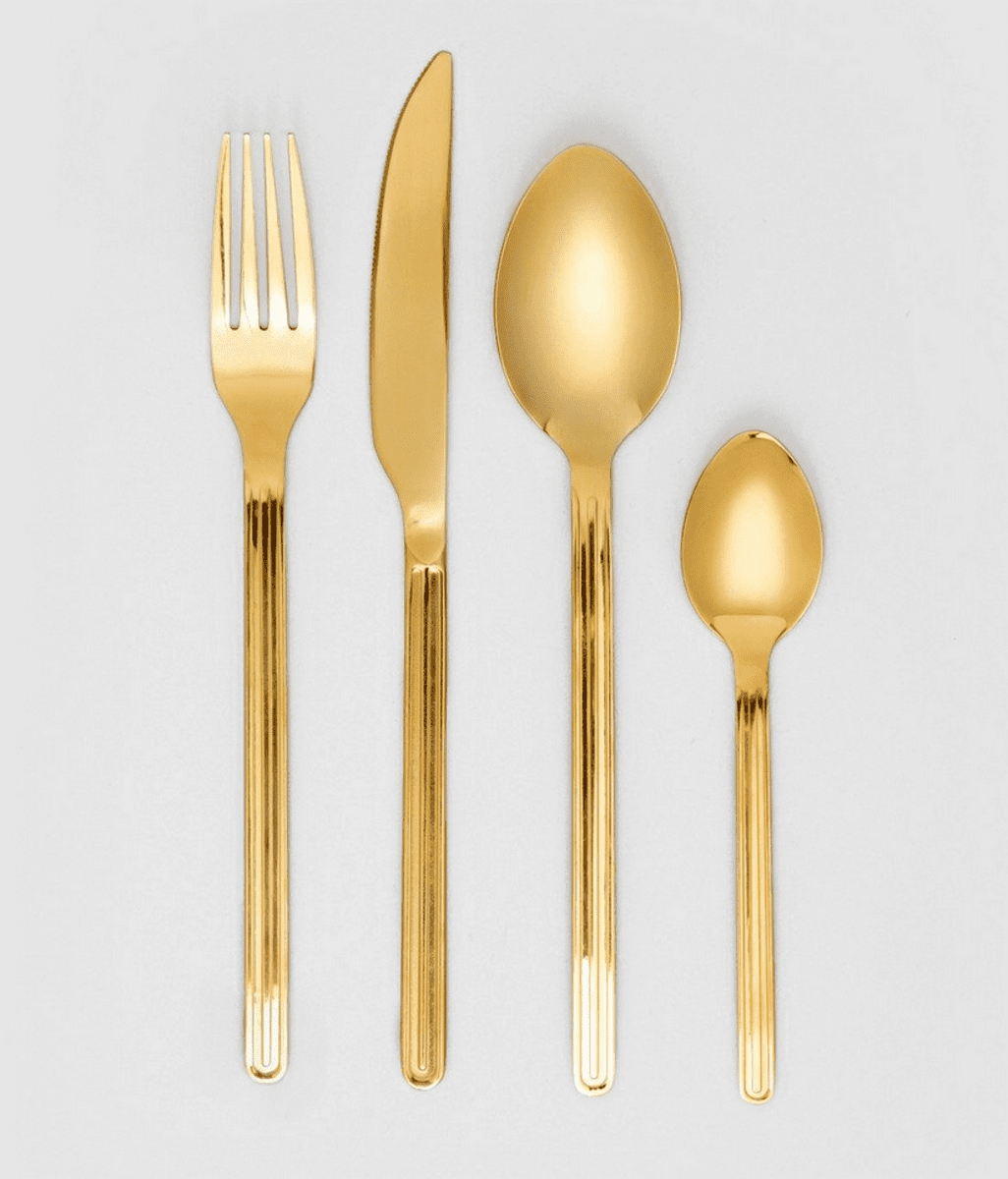 Sada příborů | ROOTS | se zlatými pruhy | 16 kusů | 723353