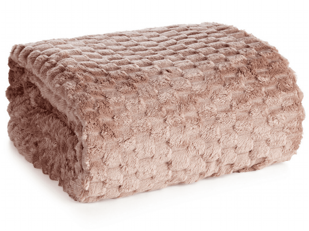 Přehoz na sedačku - pohovku FLANELA mocca 170x210 cm, 200x220 cm Mybesthome Rozměr: 170x210 cm