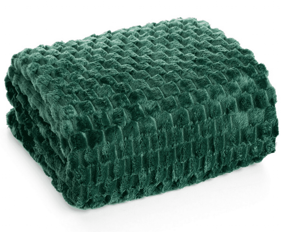 Přehoz na sedačku - pohovku FLANELA zelená 170x210 cm, 200x220 cm Mybesthome Rozměr: 170x210 cm