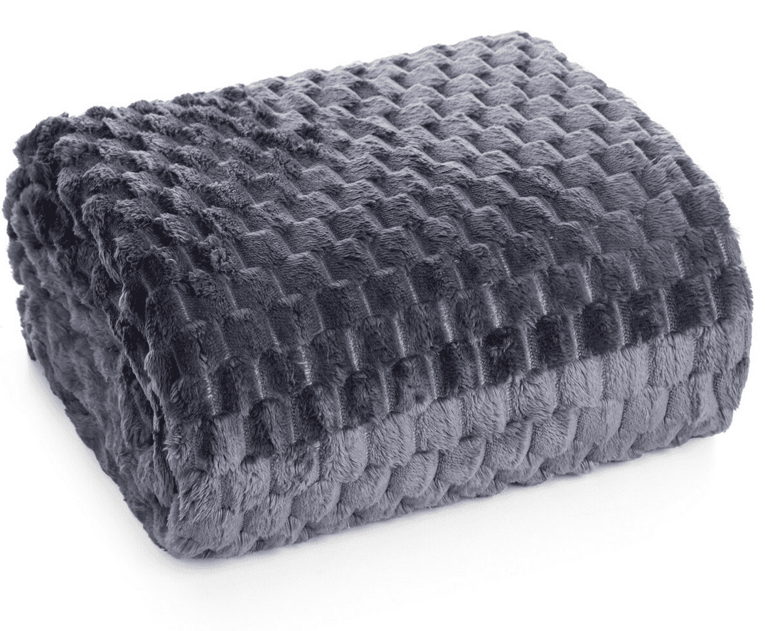 Přehoz na sedačku - pohovku FLANELA šedá 170x210 cm, 200x220 cm Mybesthome Rozměr: 170x210 cm