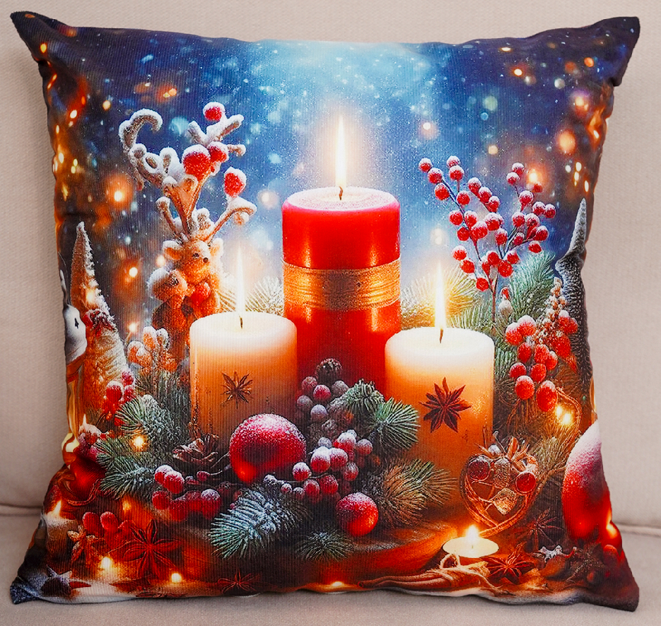 Vánoční polštář SNOWMAN FRIENDS 40x40 cm Mybesthome Varianta: Povlak na polštář, 40x40 cm