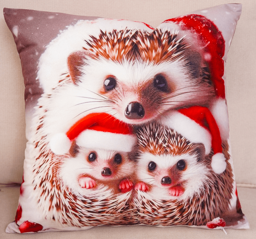 Vánoční polštář HAPPY DEER 40x40 cm Mybesthome Varianta: Povlak na polštář, 40x40 cm