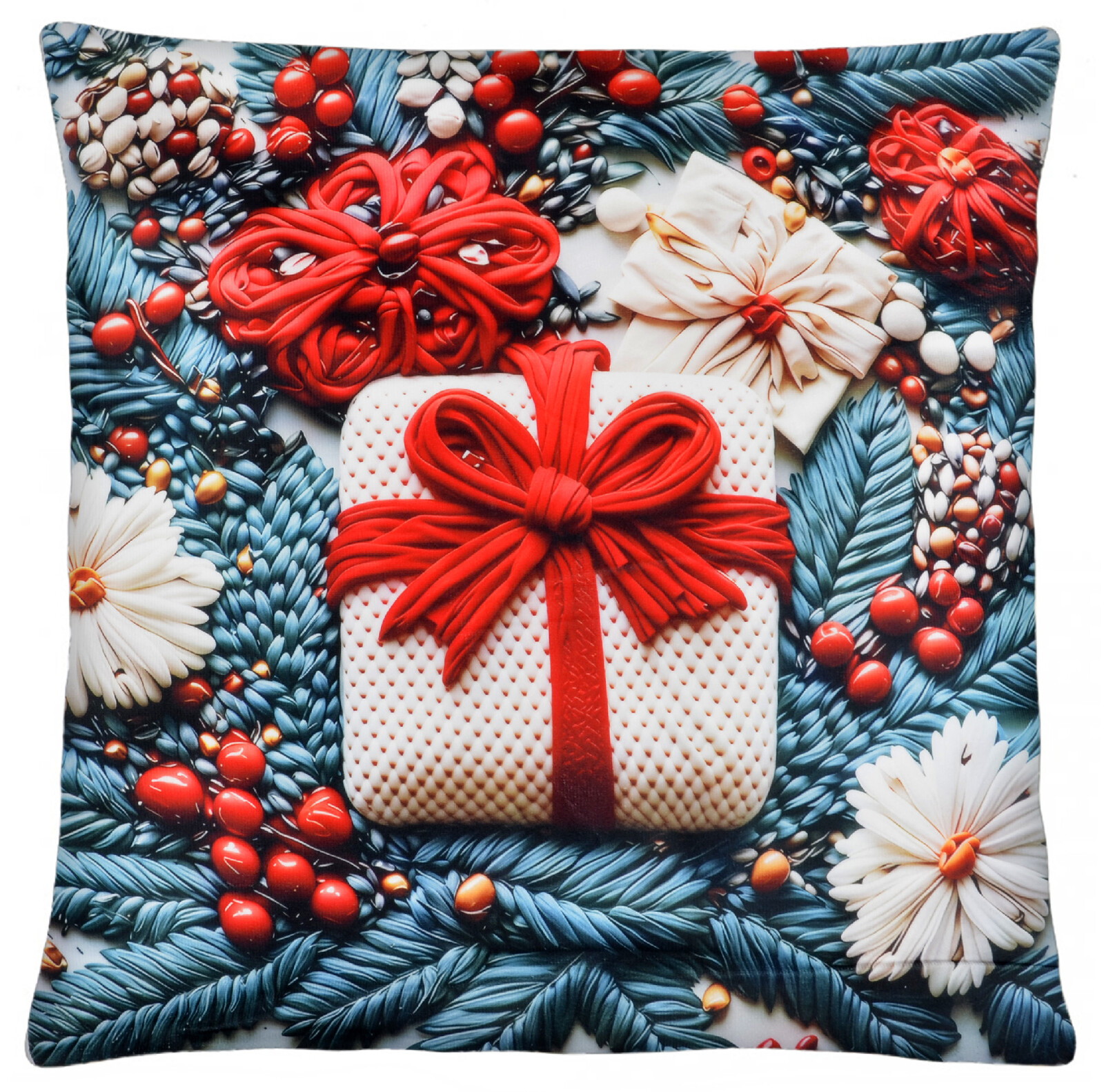 Vánoční polštář FOLK CHRISTMAS motiv I. 40x40 cm Mybesthome Varianta: Povlak na polštář, 40x40 cm