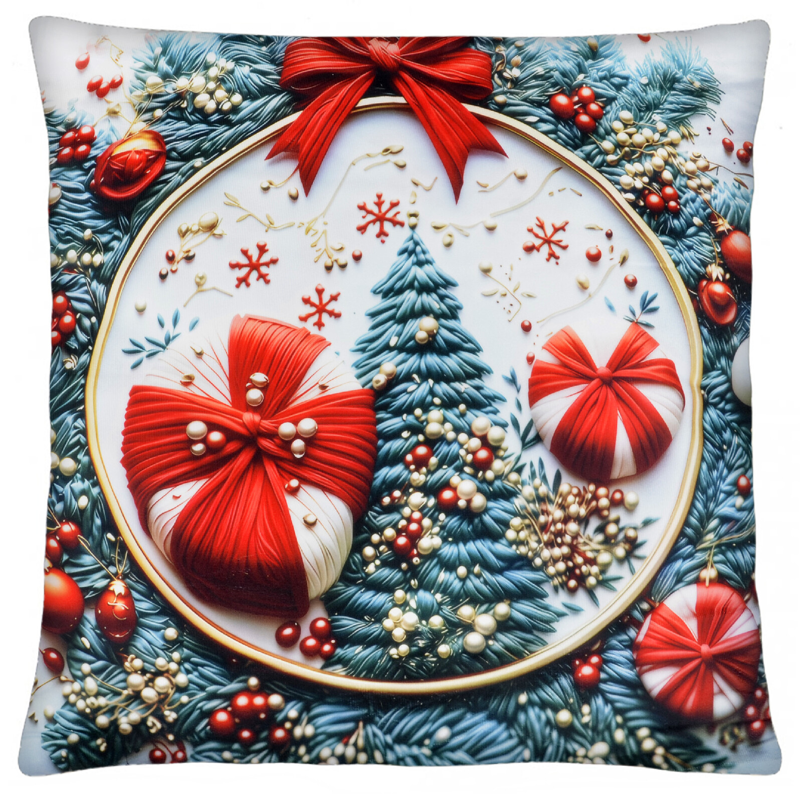 Vánoční polštář FOLK CHRISTMAS motiv II. 40x40 cm Mybesthome Varianta: Povlak na polštář, 40x40 cm