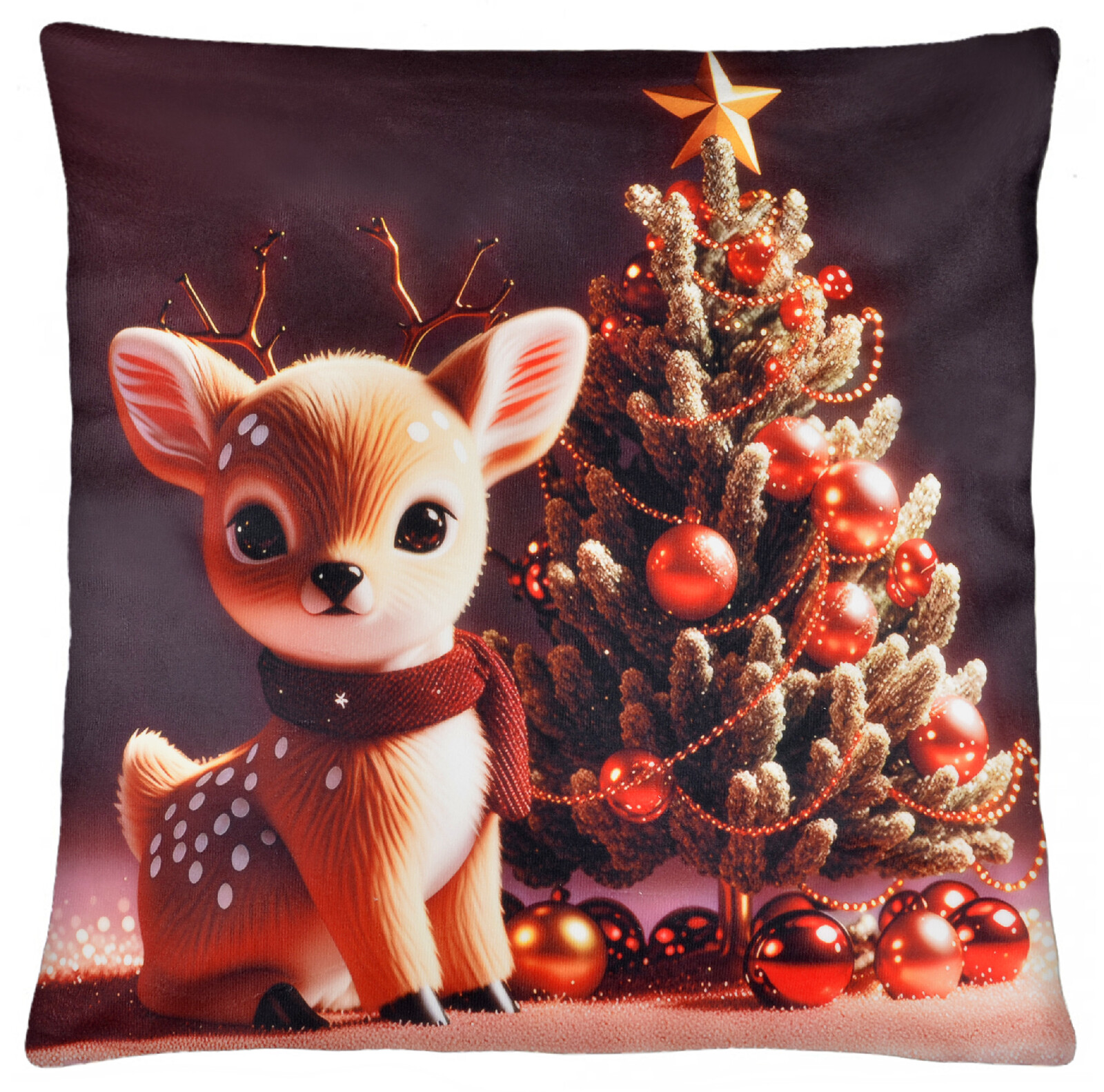 Vánoční polštář CHRISTMAS DEER motiv II. 40x40 cm Mybesthome Varianta: Povlak na polštář, 40x40 cm