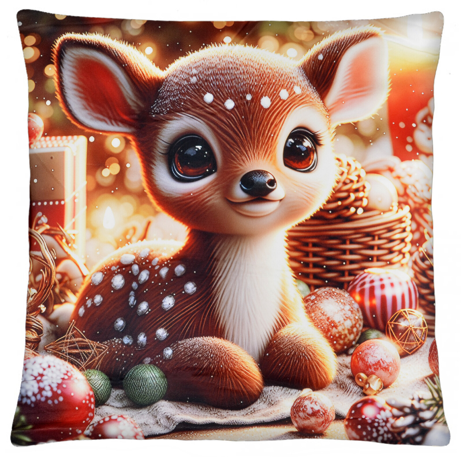 Vánoční polštář CHRISTMAS DEER motiv V. 40x40 cm Mybesthome Varianta: Povlak na polštář, 40x40 cm