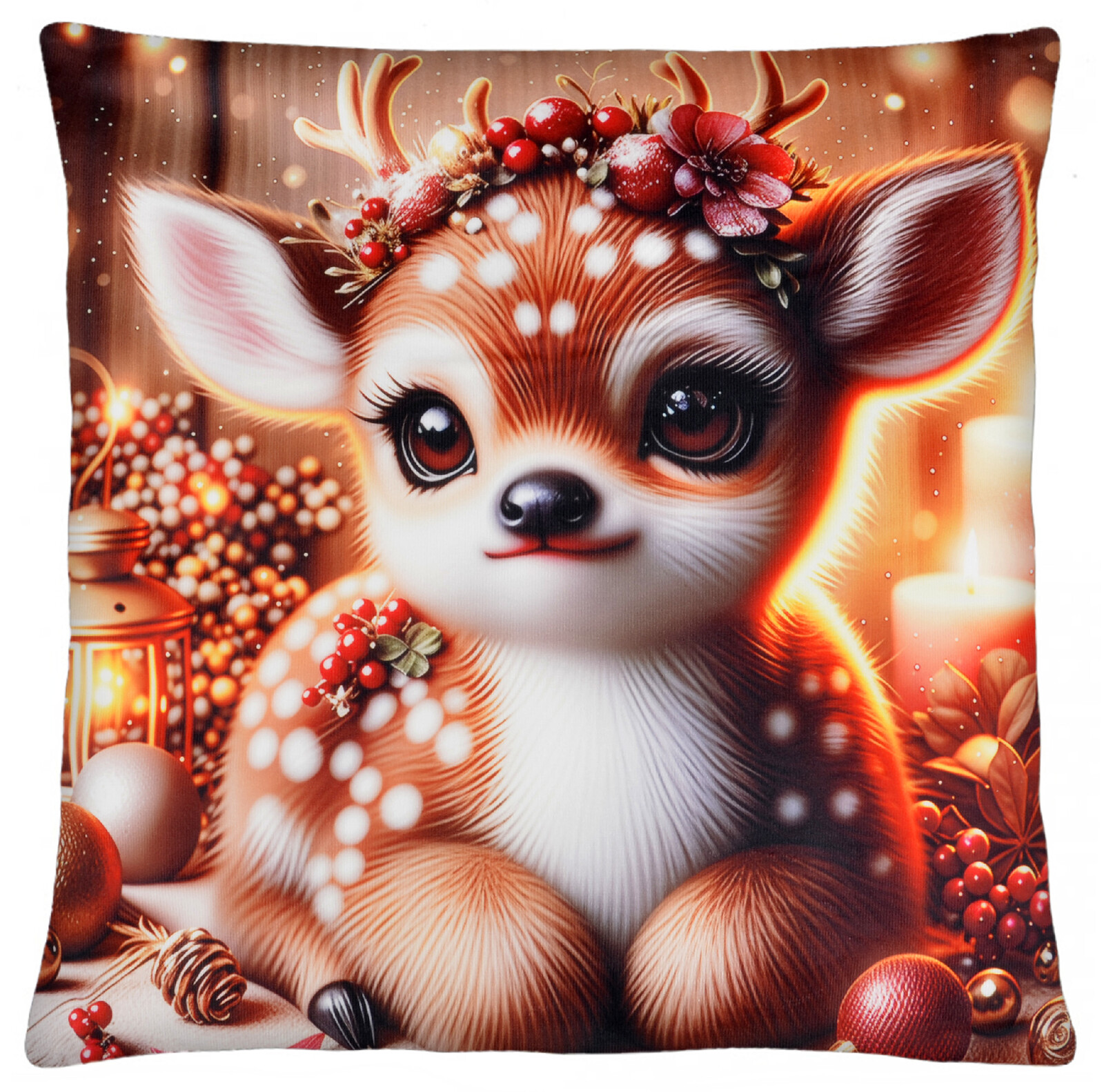 Vánoční polštář CHRISTMAS DEER motiv VI. 40x40 cm Mybesthome Varianta: Povlak na polštář, 40x40 cm