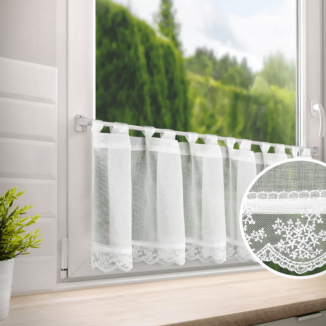 Dekorační krátká vitrážová záclona do kuchyně IRMA 40x150 cm MyBestHome