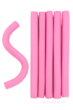BEAUTY | 6 ks ohebné natáčky na vlasy PAPILOTY | průměr 20 mm | růžové