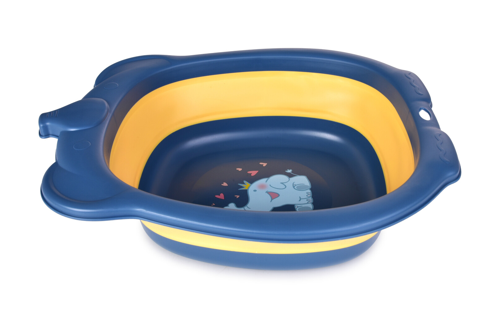 BABY | skládací dětské umyvadlo | multifunkční | s otvorem na zavěšení | motiv slona | tmavě modré
