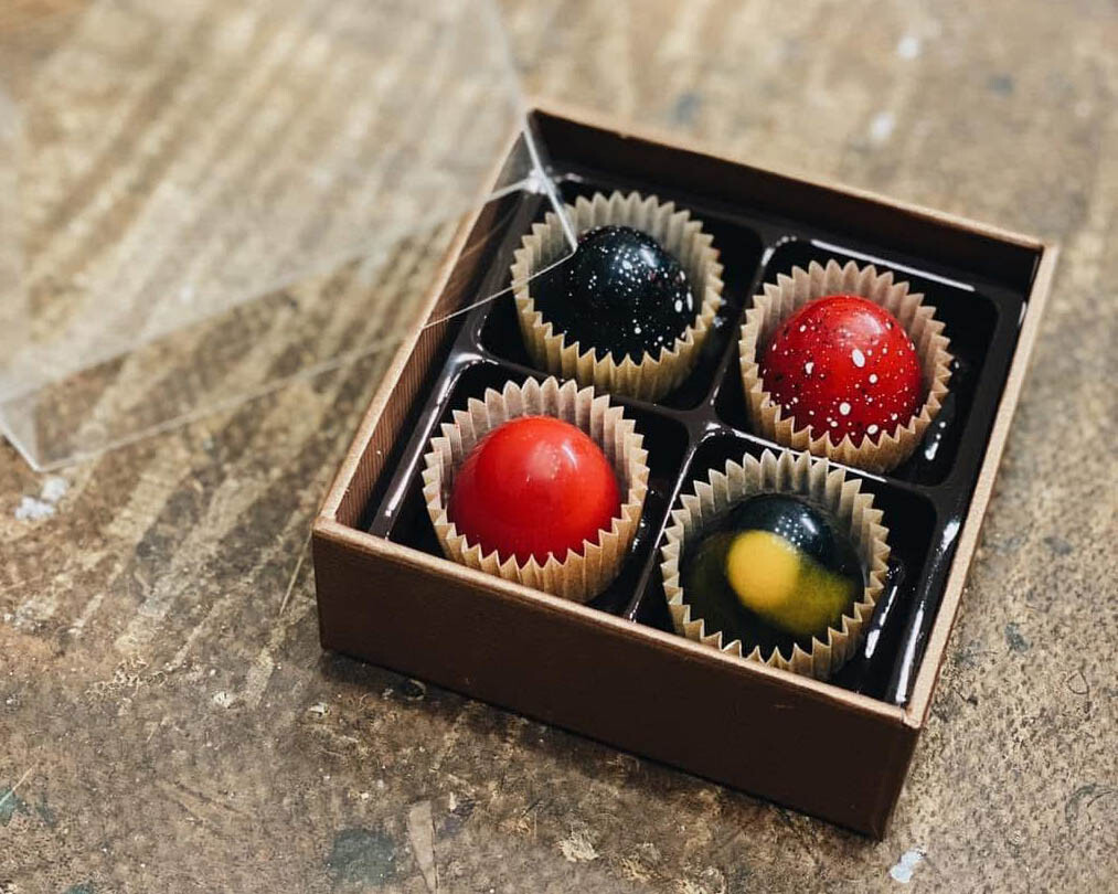 Dárková krabička pralinek 4 ks od Čokolandia