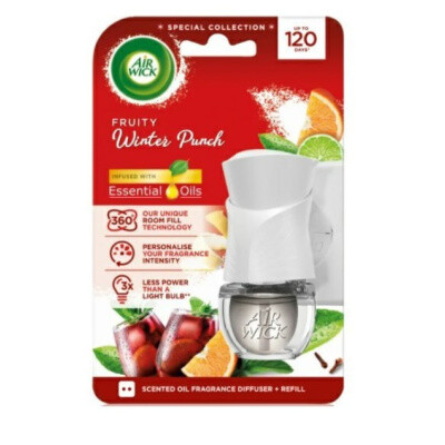 Air Wick Aroma elektrický osvěžovač vzduchu zimní punč + náhradní náplň 20 ml