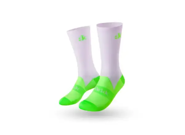 Fizik Performance cyklistické ponožky Lilac/Neon Green vel. M (40-43)