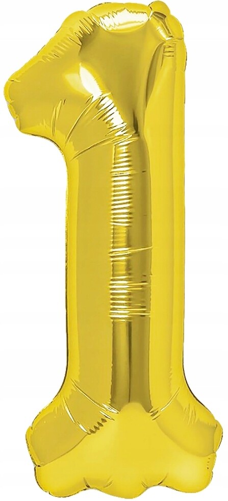 mamido Foliový balónek číslo 1 zlatý 86 cm