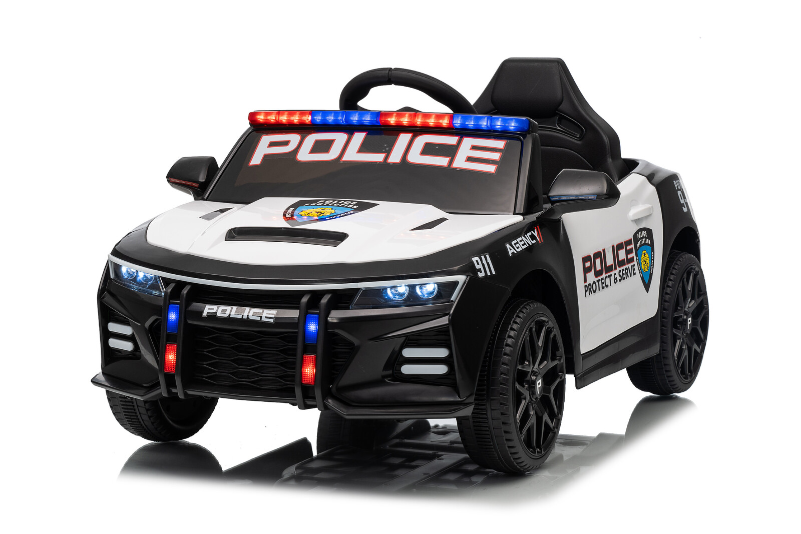 Mamido Mamido Dětské elektrické autíčko 911 Agency Police | 4x4 | RC | EVA kola + Megafon