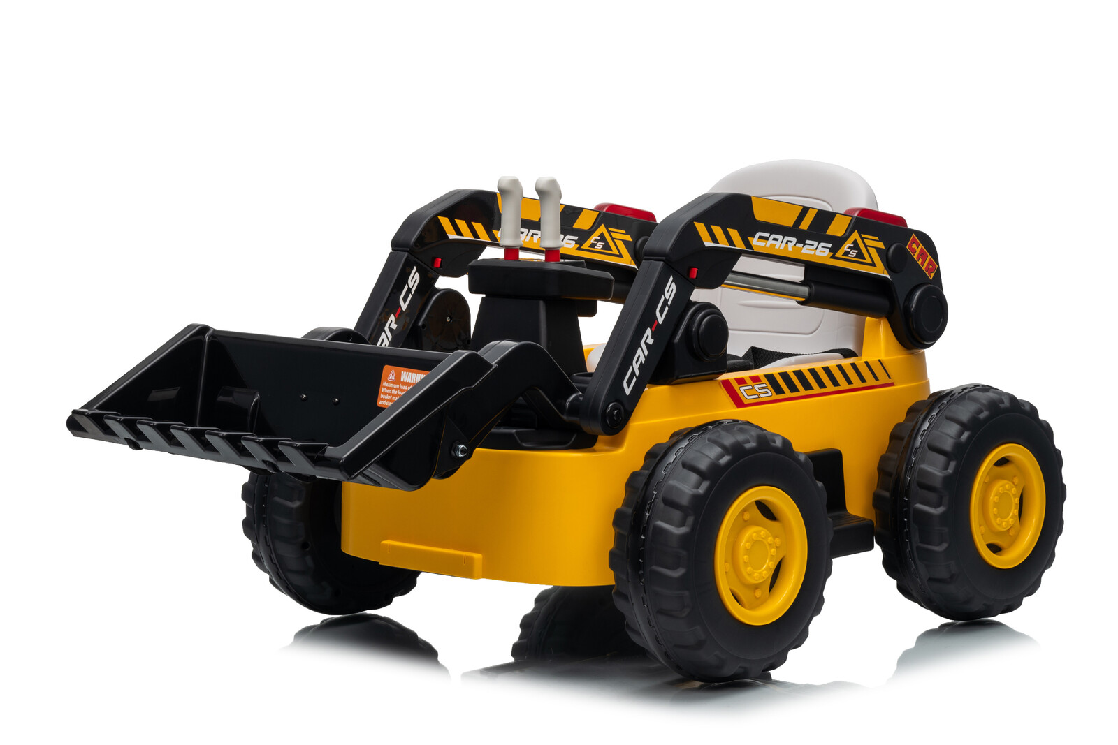 Mamido Mamido Dětský elektrický nakladač CAR-26A žlutý | 4x4 | RC 2.4Ghz | EKO kůže | 12V10Ah