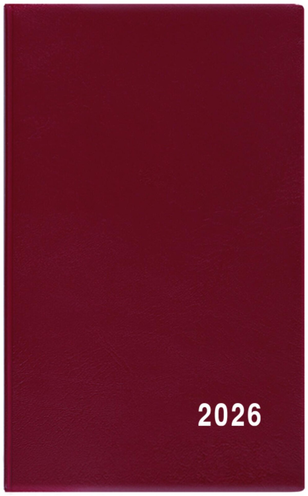 Týdenní kapesní diář 2025 - PVC, bordó
