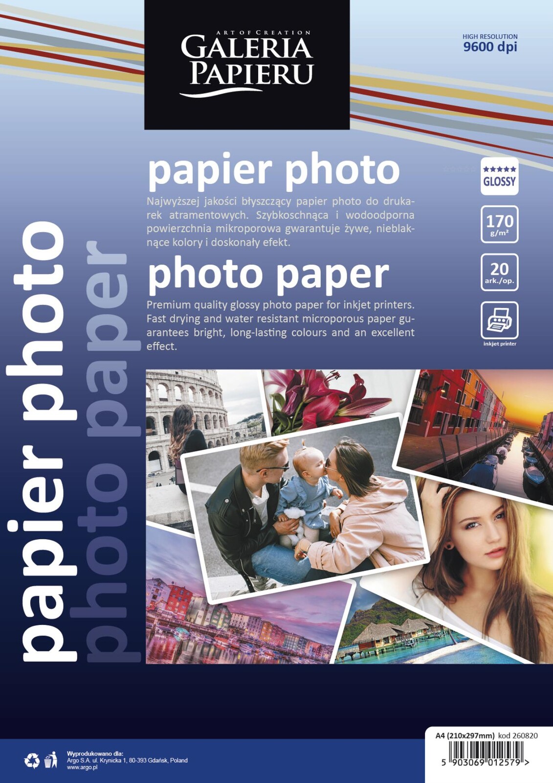 Galeria Papieru Fotopapír - A4, 170 g/m2, lesklý, 20 listů