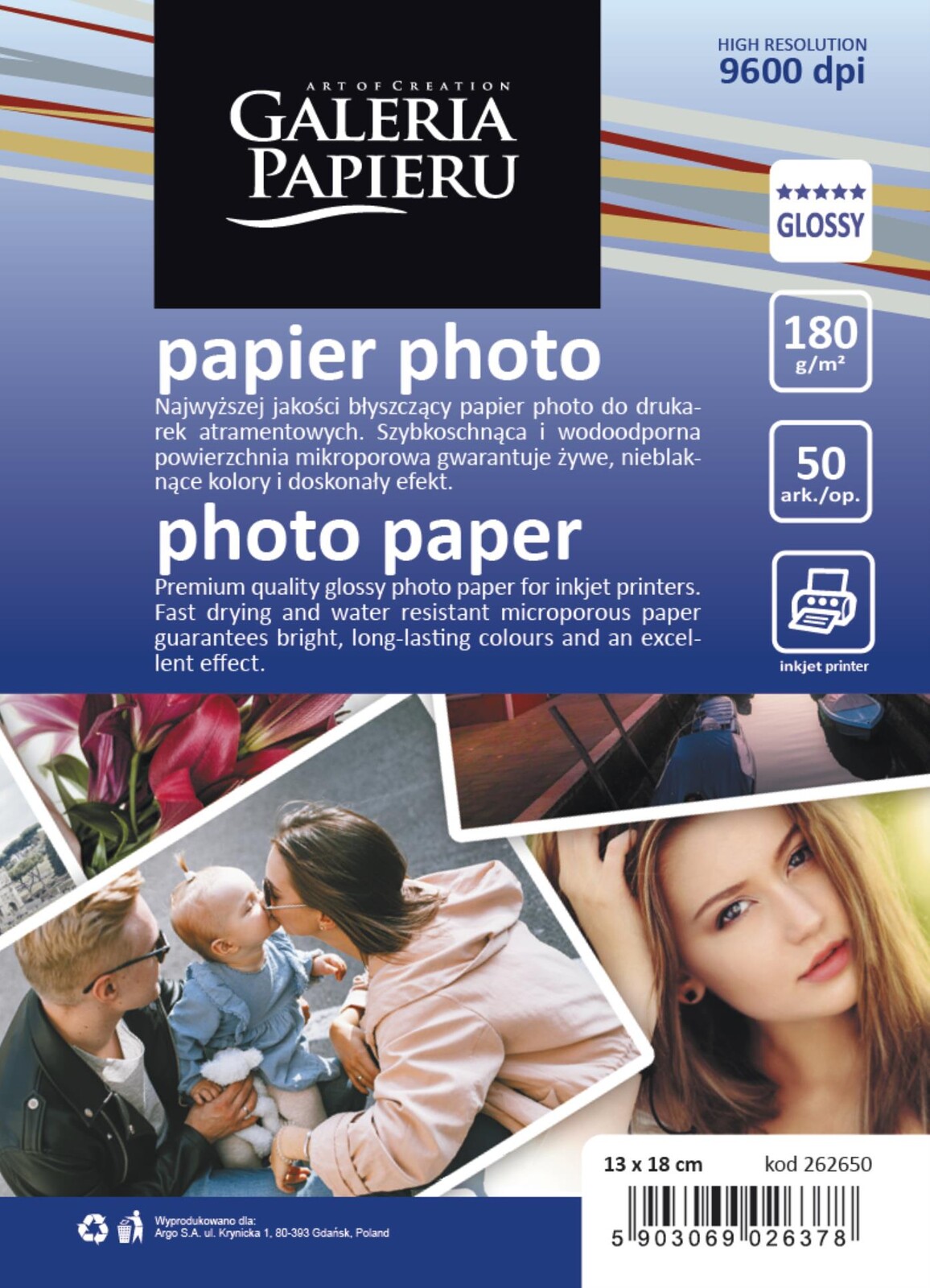 Galeria Papieru Fotopapír - 13 x 18 cm, 180 g/m2, lesklý, 50 listů