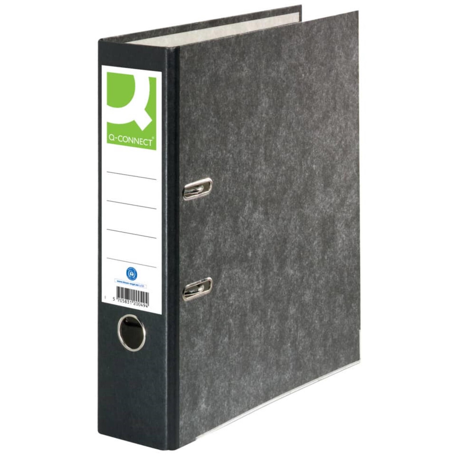 Pákový pořadač Q-Connect - A4, kartonový, 7,5 cm, mramor, černý hřbet, 1 ks